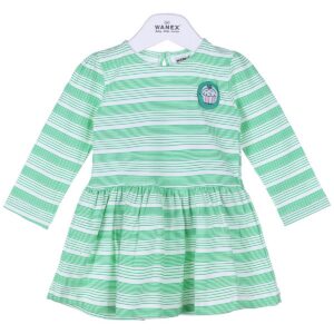 Väikelaste puuvillane kleit pika varrukaga (74-104)