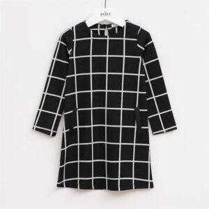 Tüdrukute kleit  musta-valge ruuduline (110-140)