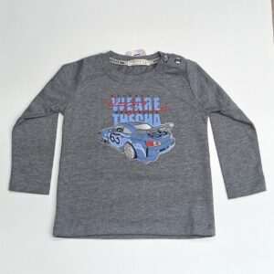 Poiste pika varrukaga puuvillane pluus autoga