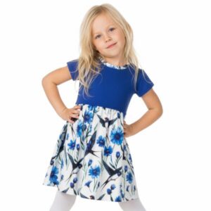 Rahvusliku mustriga Lenne laste kleit