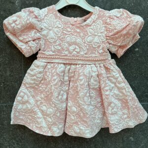 Kleit heleroosa ja valge (6-36 kuud)