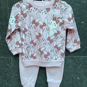 Komplekt puuvillane jänesed (roosa)